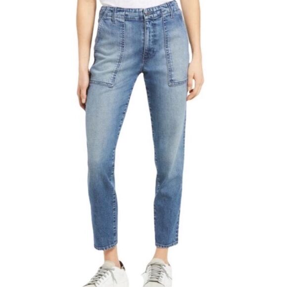 AG Adriano Goldschmied Caden Fatigue Tailored High Waist Cropped Jeans - Picture 1 of 10